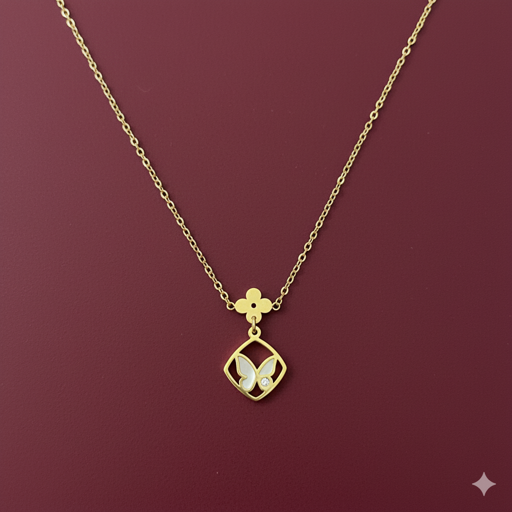 Butterfly pendant necklace