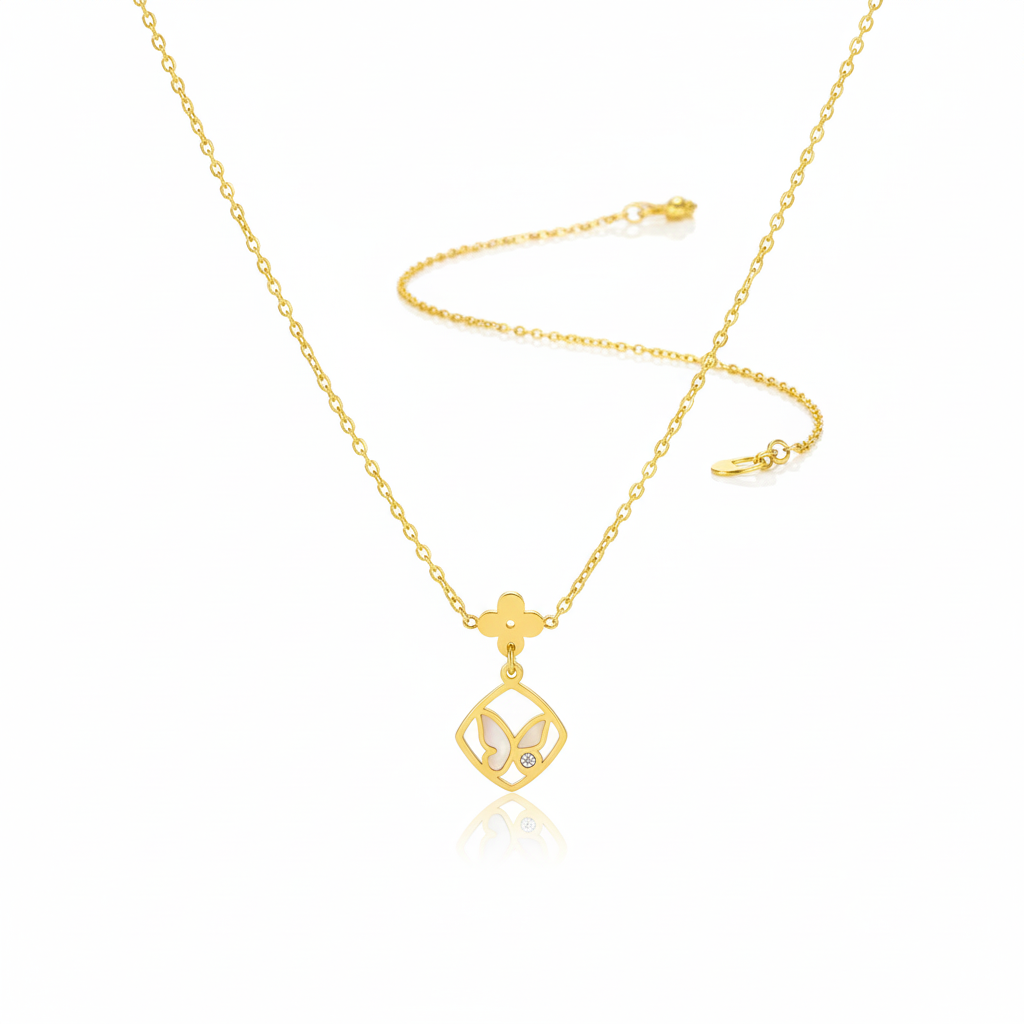 Butterfly pendant necklace