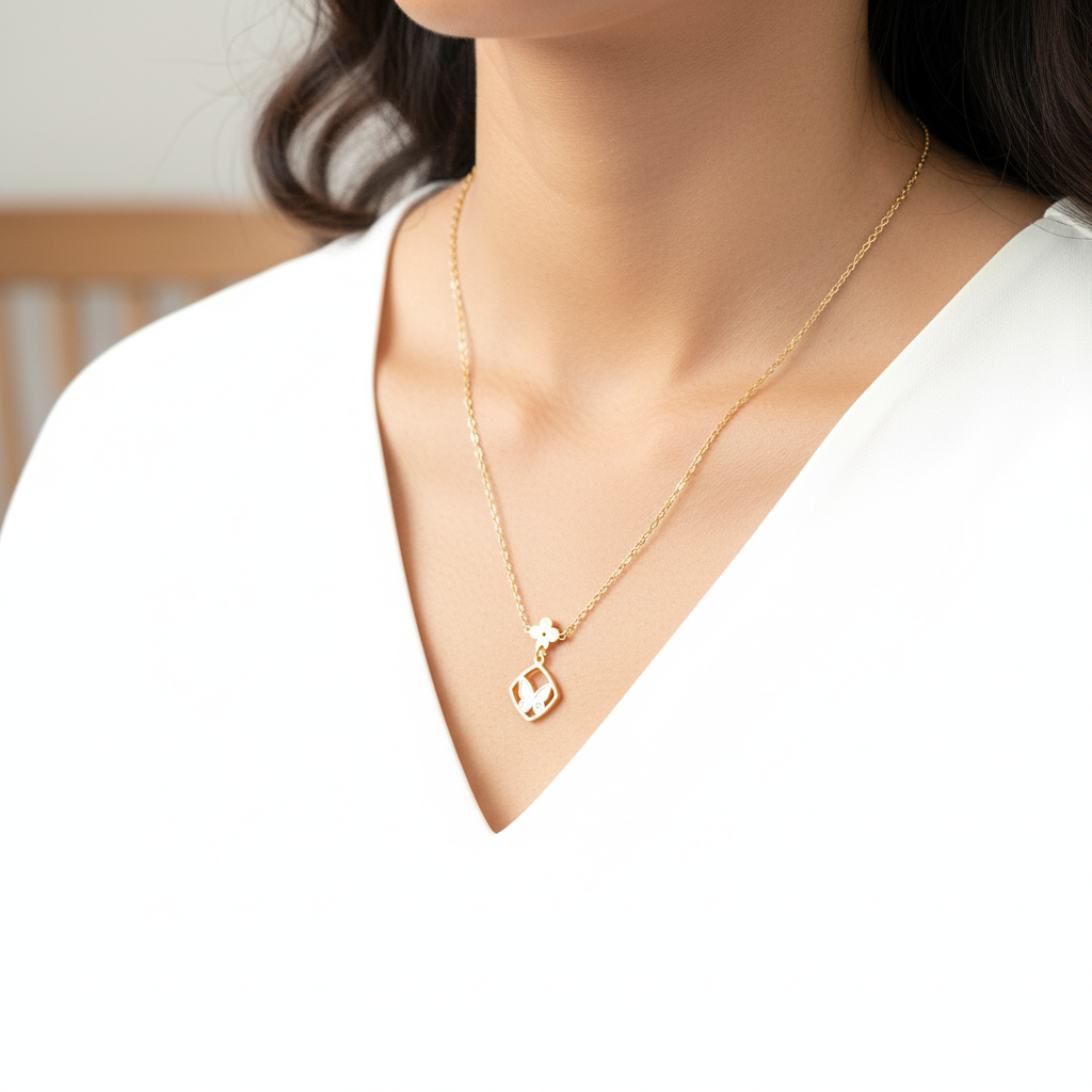 Butterfly pendant necklace 4